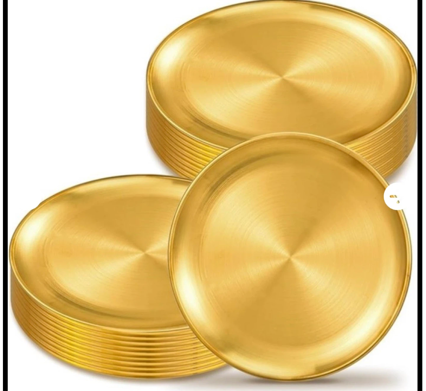 Gold Metal Plates - 6.5 Inch - photo 2