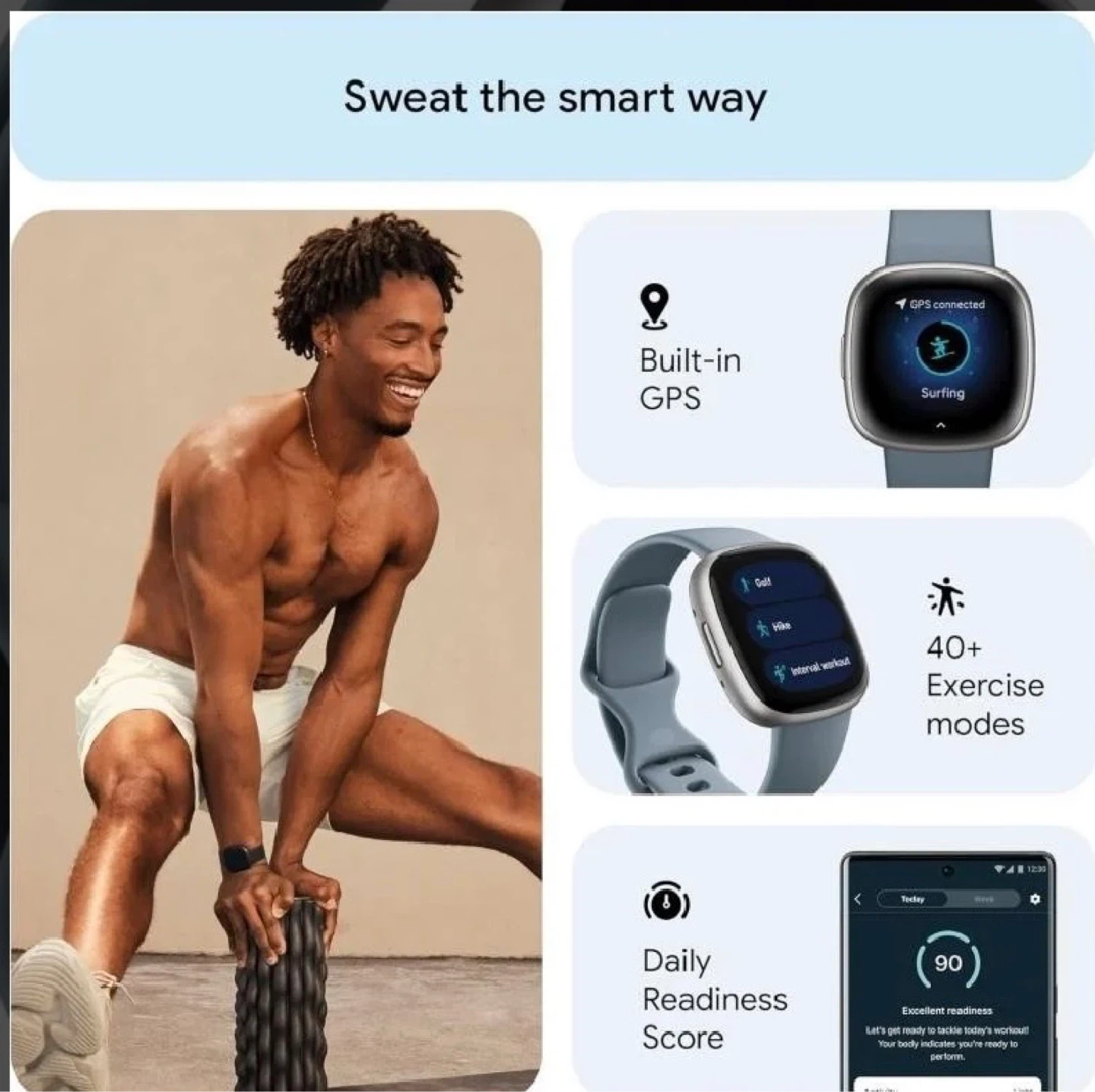 Google Fitbit Versa 4 Fitness Smartwatch - photo 2