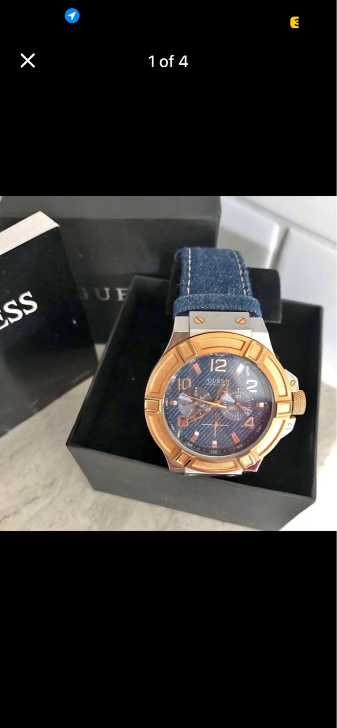 Guess Watch with Denim Strap ⚽️
