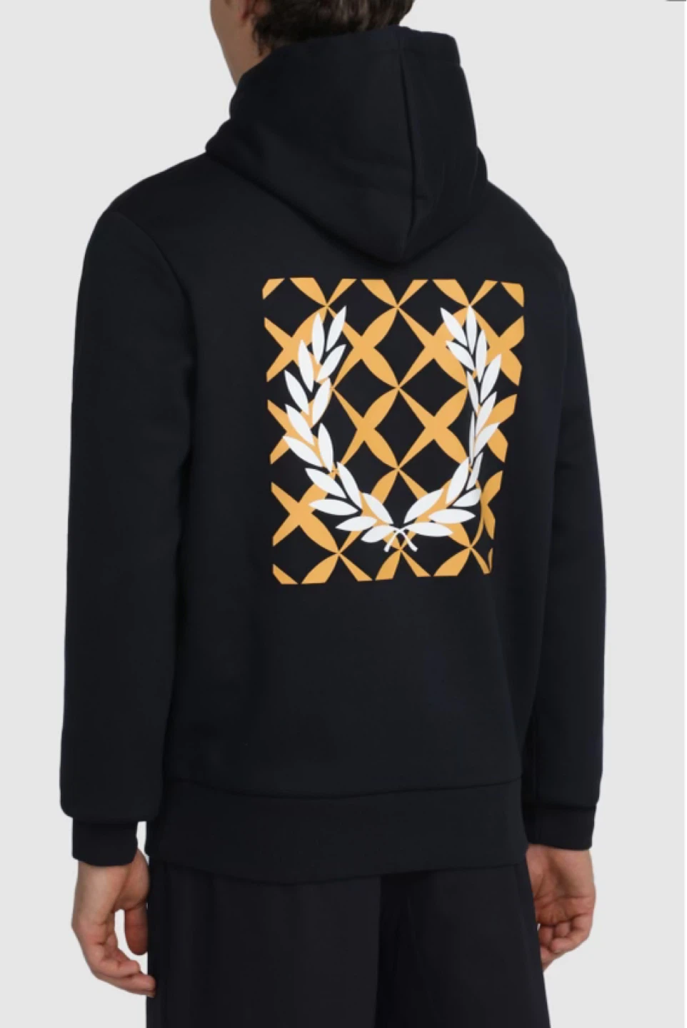 Fred Perry Black Hoodie with Laurel Wreath Graphic - photo 2