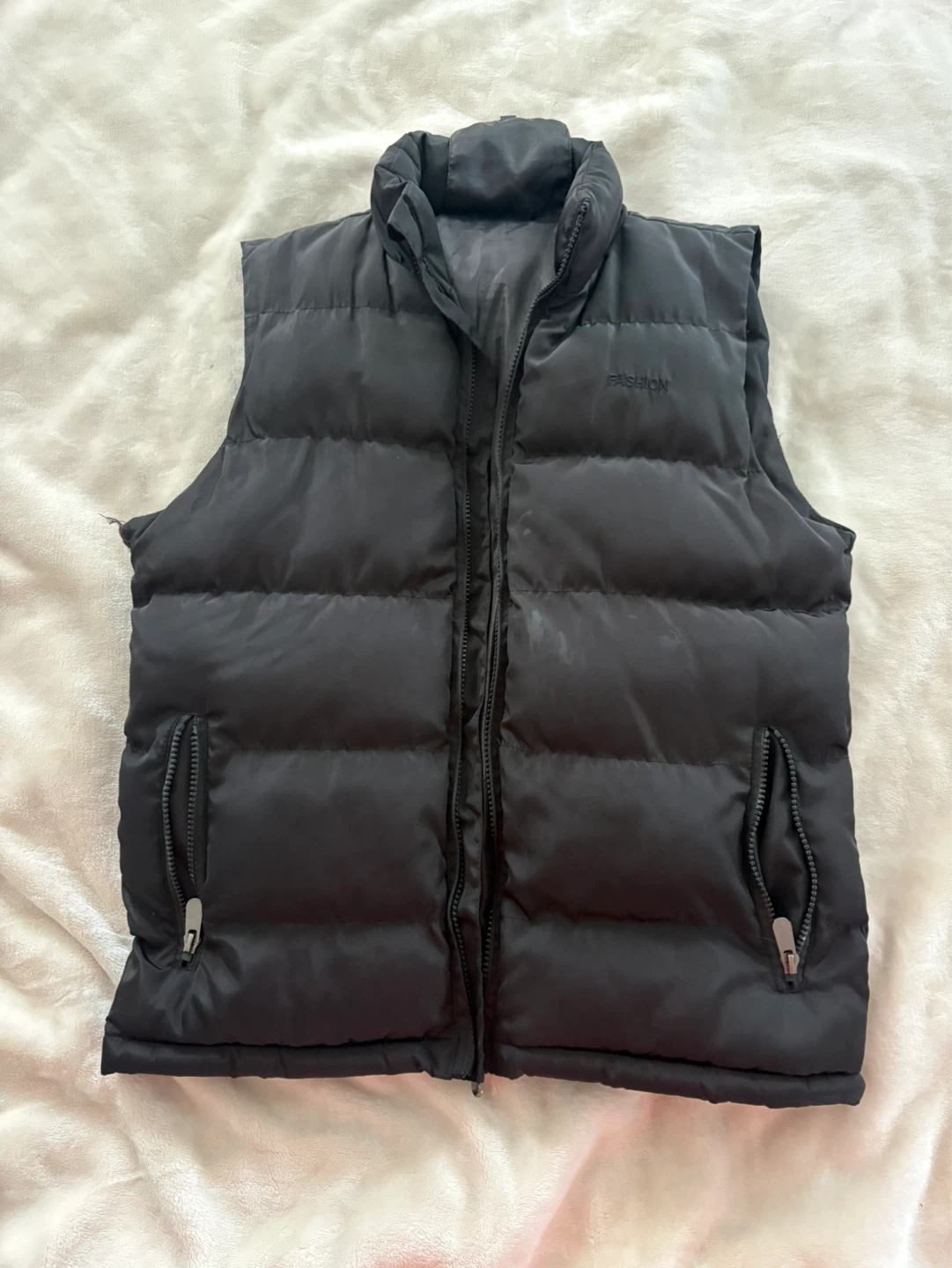 Unisex Black Puffer Vest