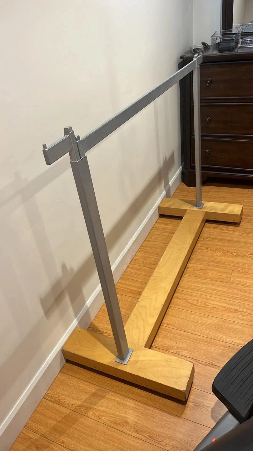 Metal Clothing Rack with Wooden Base - photo 2