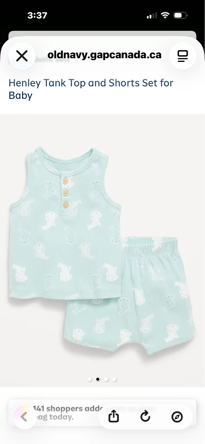 Old Navy Baby ⚽️ Henley Tank Top and Shorts Set