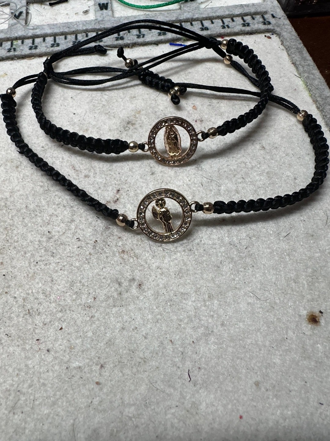 Adjustable Macrame Bracelets with Charms