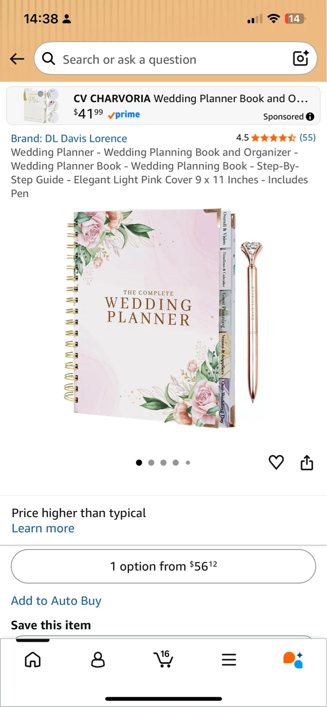 DL Davis Lorense Wedding Planner Book & Organizer