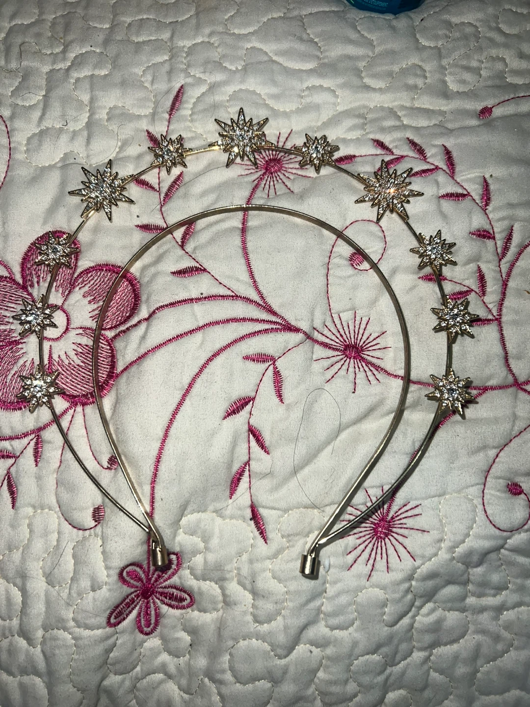 Silver Leaf and Rhinestone Headband ⚽
