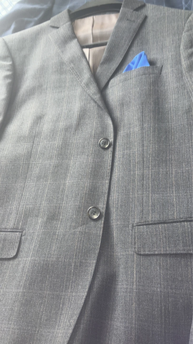 Men's Navy Check Suit Jacket and Pants - photo 4
