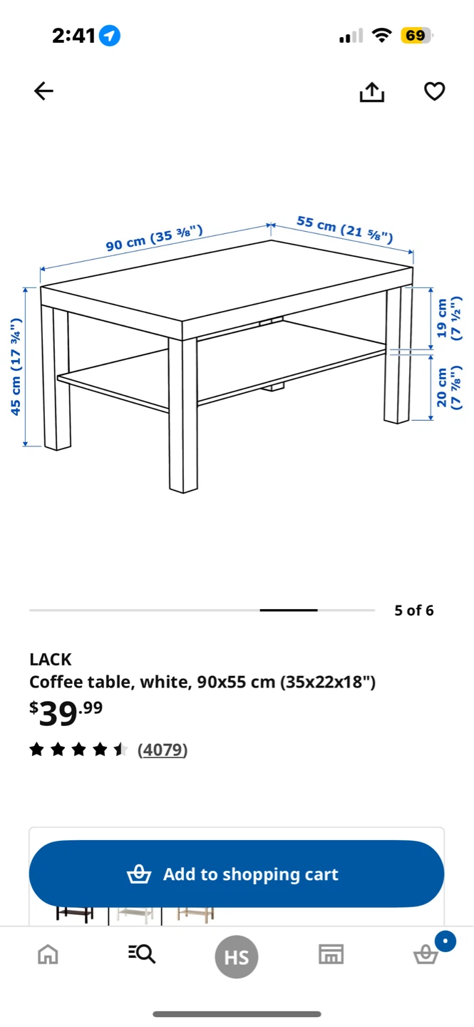 IKEA LACK Coffee Table - White - photo 3
