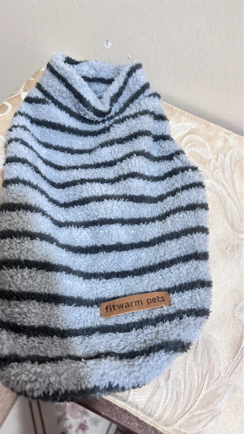 ⚽ Fitwarm Pets Striped Dog Sweater - Size S