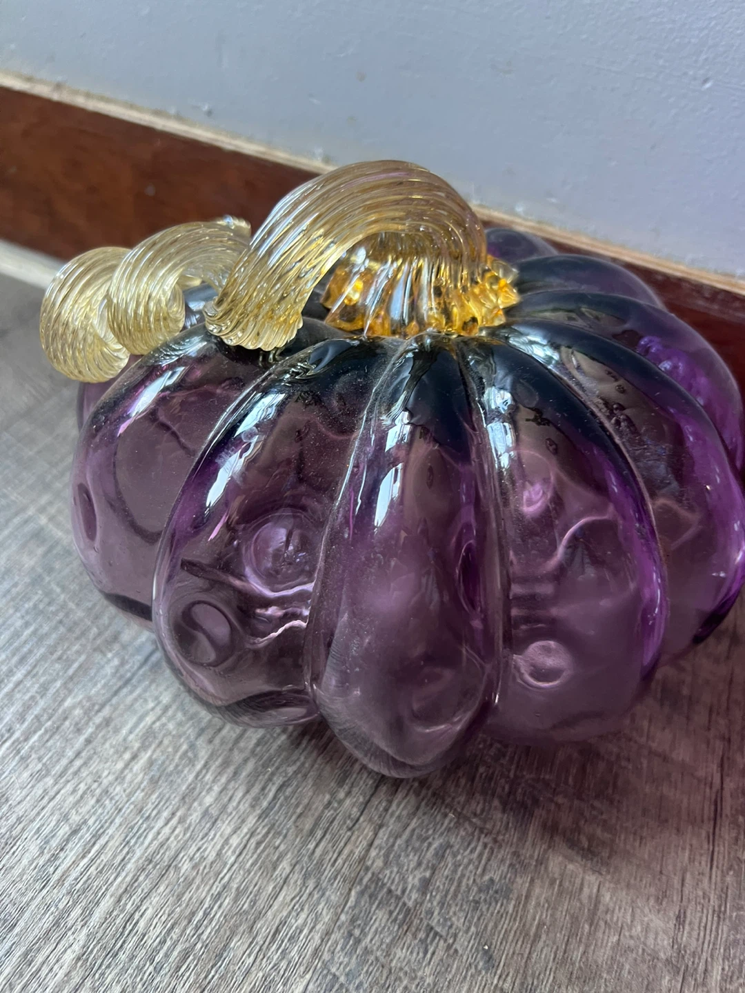 Purple Glass Teddy Bear Light-Up Decor ⚽ - photo 2
