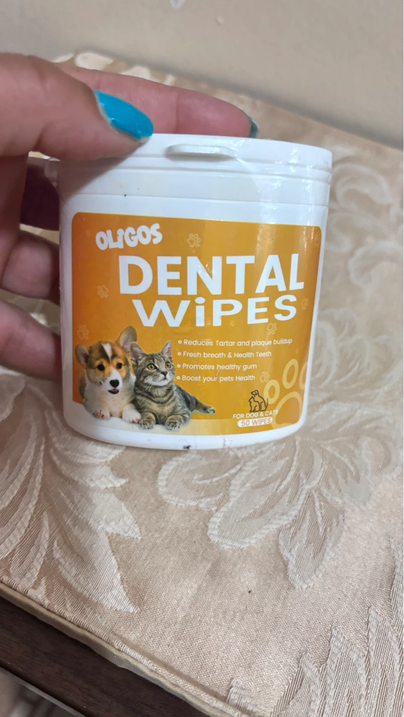 ⚽ Oligos Dental Wipes for Dogs & Cats - Freshens Breath