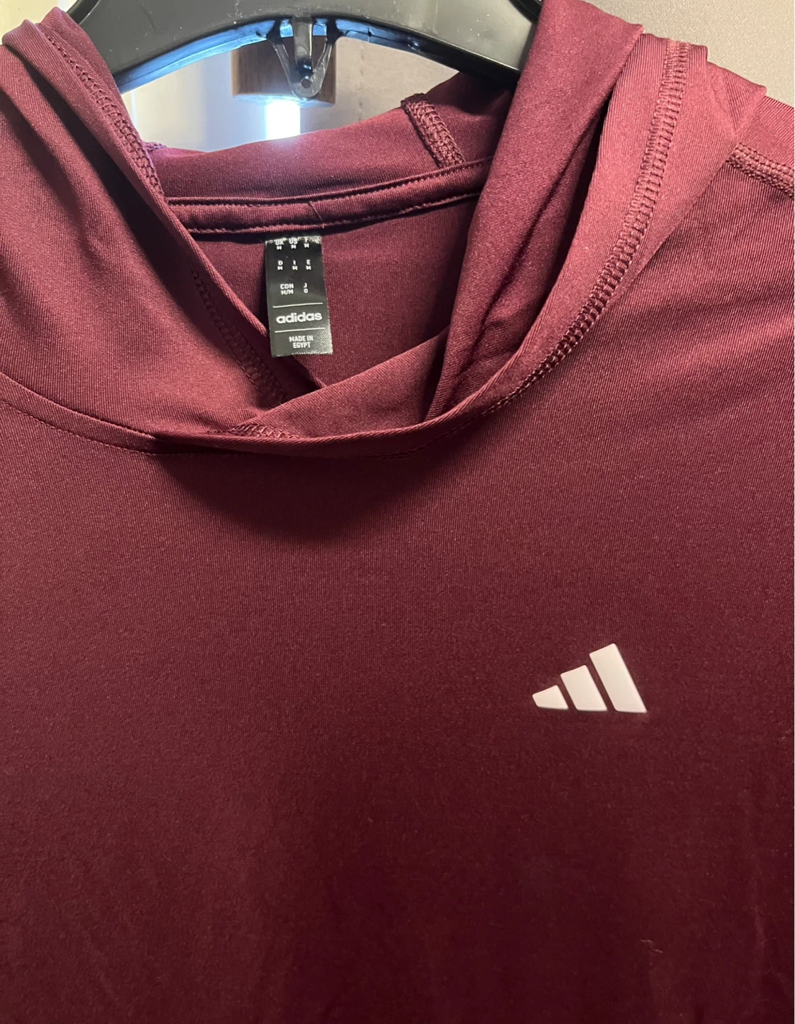 Adidas Burgundy Hoodie - size medium-Brand New - photo 2