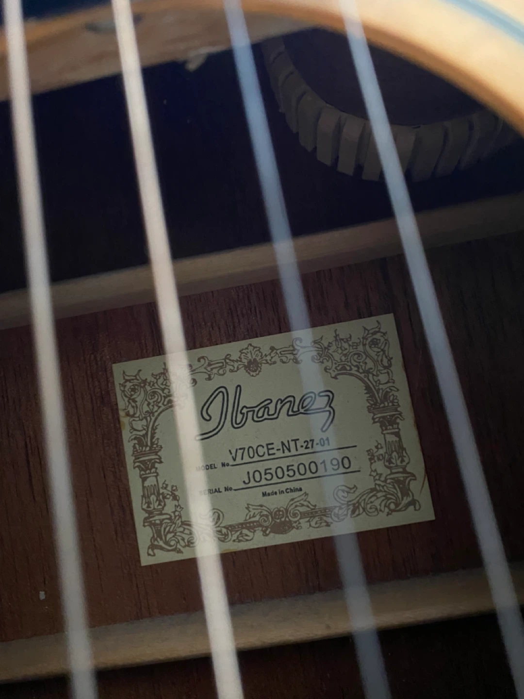 Ibanez V70CE-NT-27-01 Acoustic-Electric Guitar - photo 3