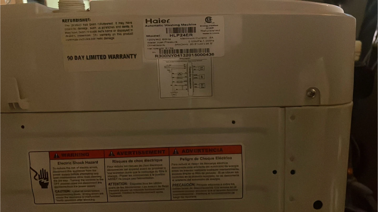 Haier HLPR24ER Automatic Washing Machine - photo 3