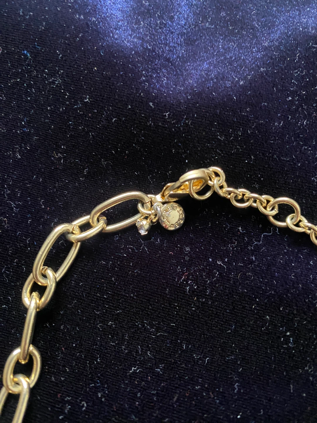 J. Crew Gold Tone Necklace with Teal Stones ⚽️ - photo 3