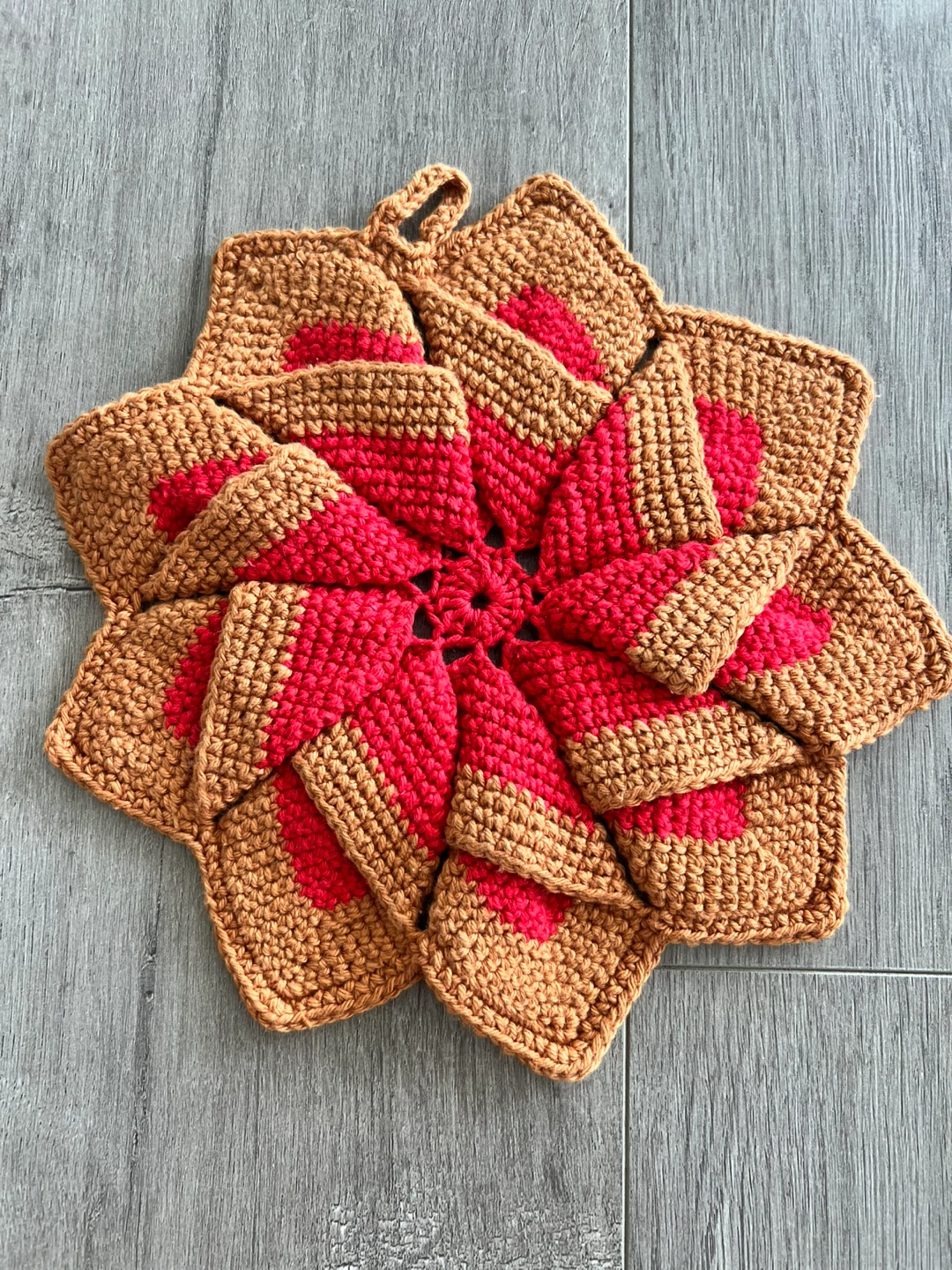 Vintage Handmade Crocheted Potholders - ⚽️ Set of 2 - photo 2