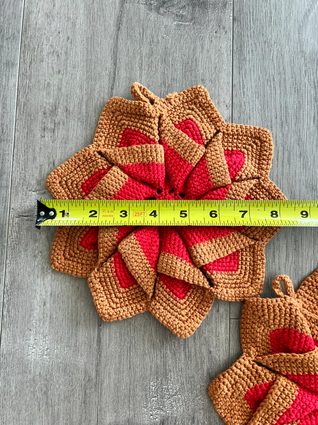 Vintage Handmade Crocheted Potholders - ⚽️ Set of 2 - photo 5