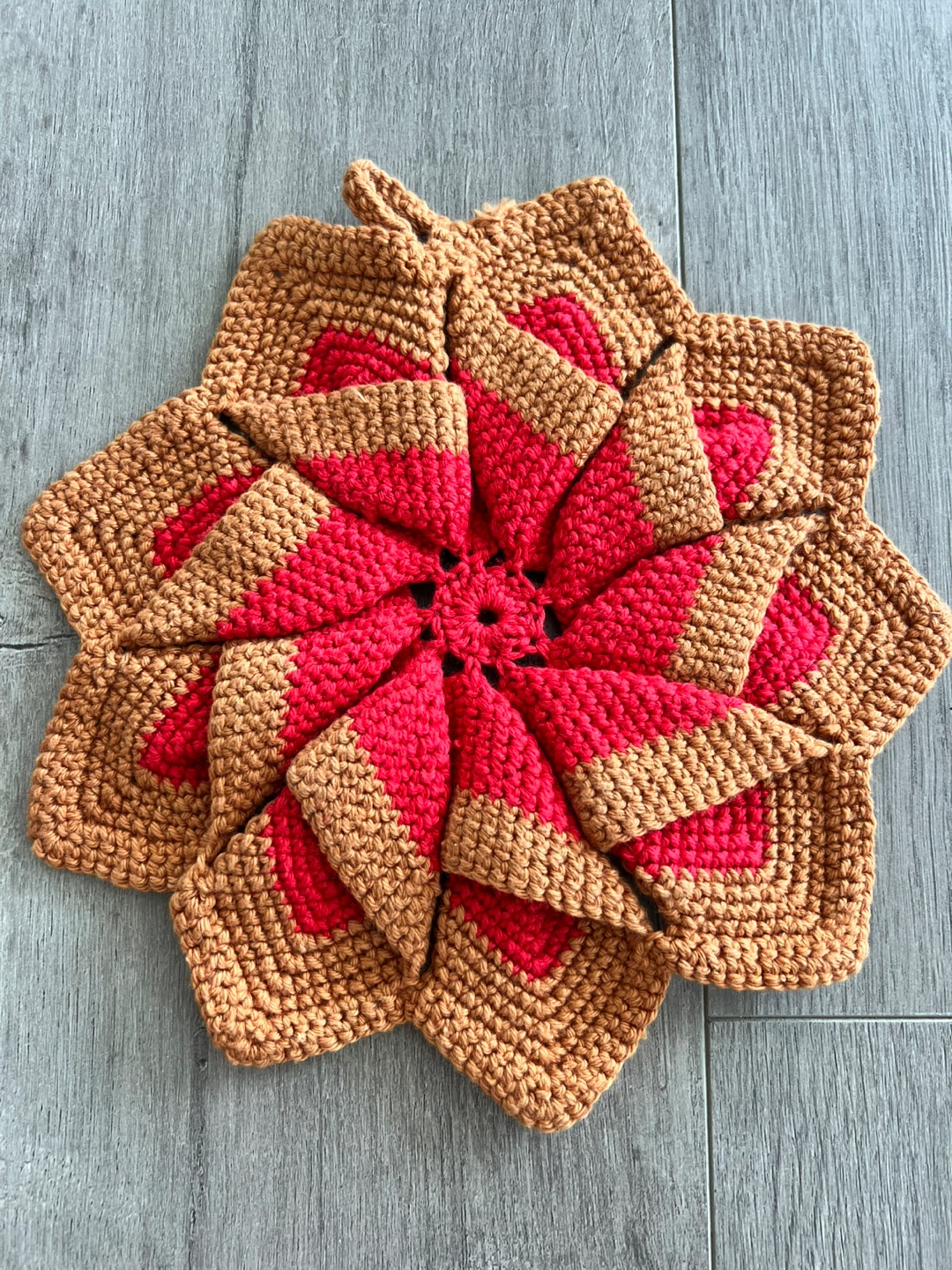Vintage Handmade Crocheted Potholders - ⚽️ Set of 2 - photo 3