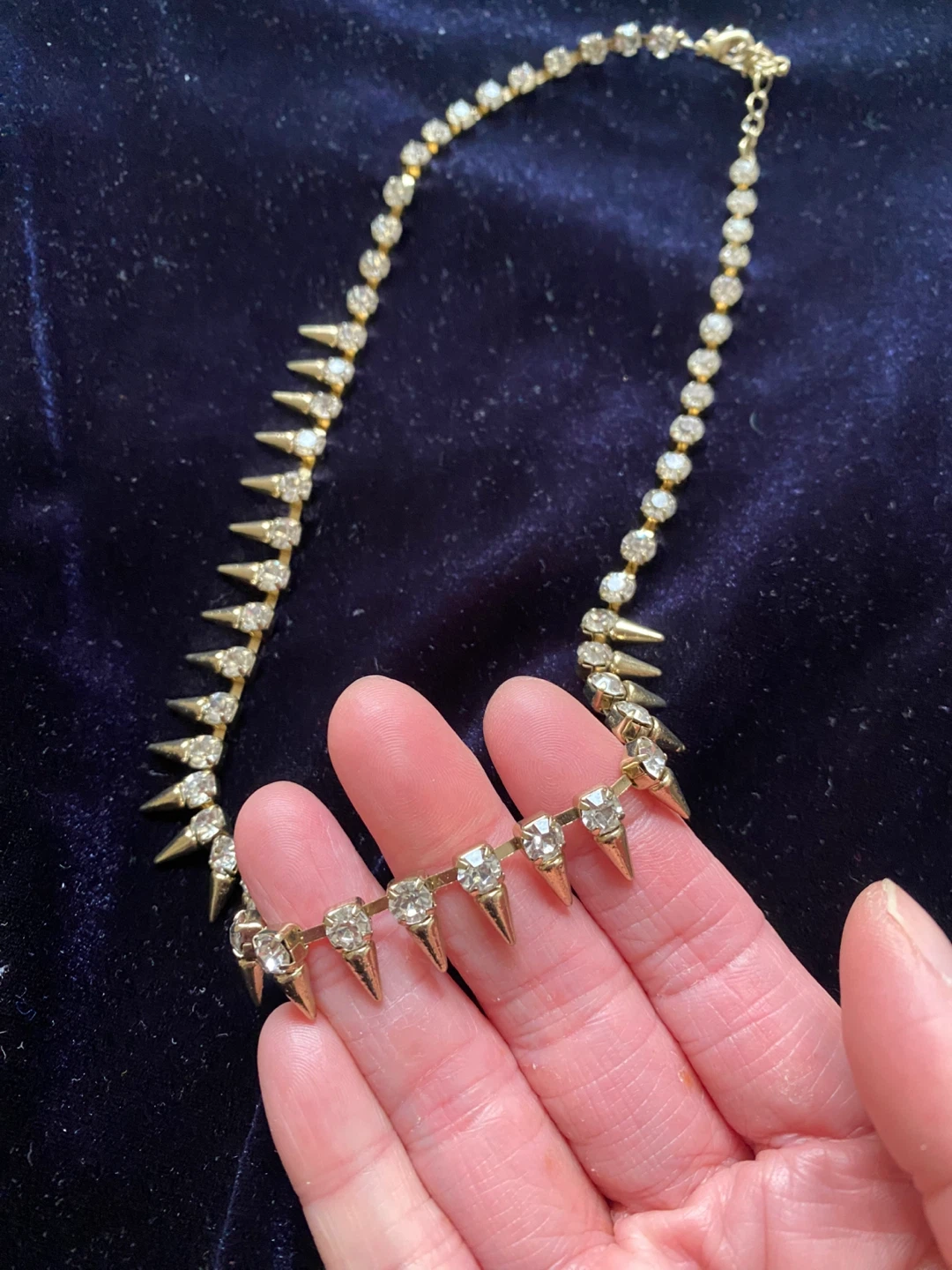 Statement Spike and Rhinestone Necklace ⚽️ - photo 2