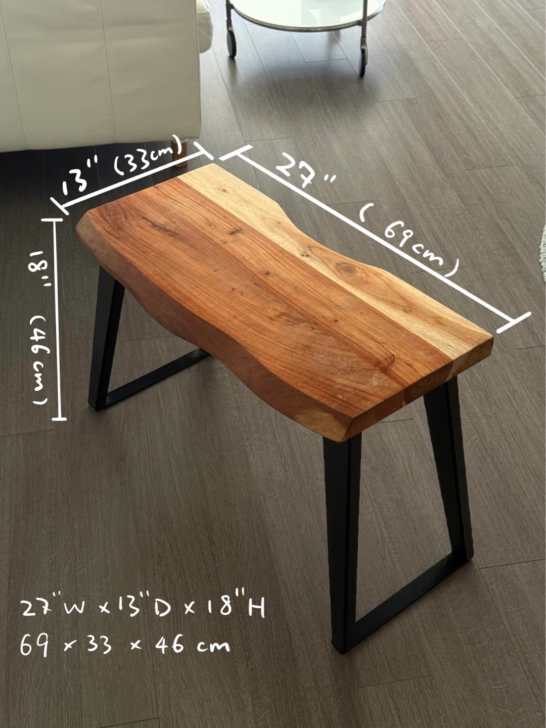 Live Edge Wood Bench