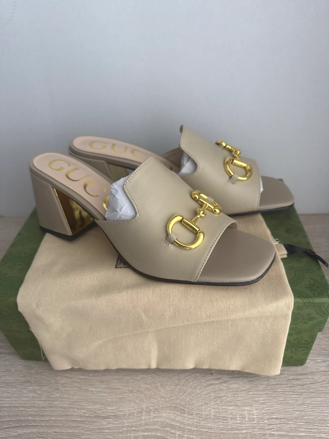 Horsebit Slide Mule Sandals Block Heel size 41 - photo 5