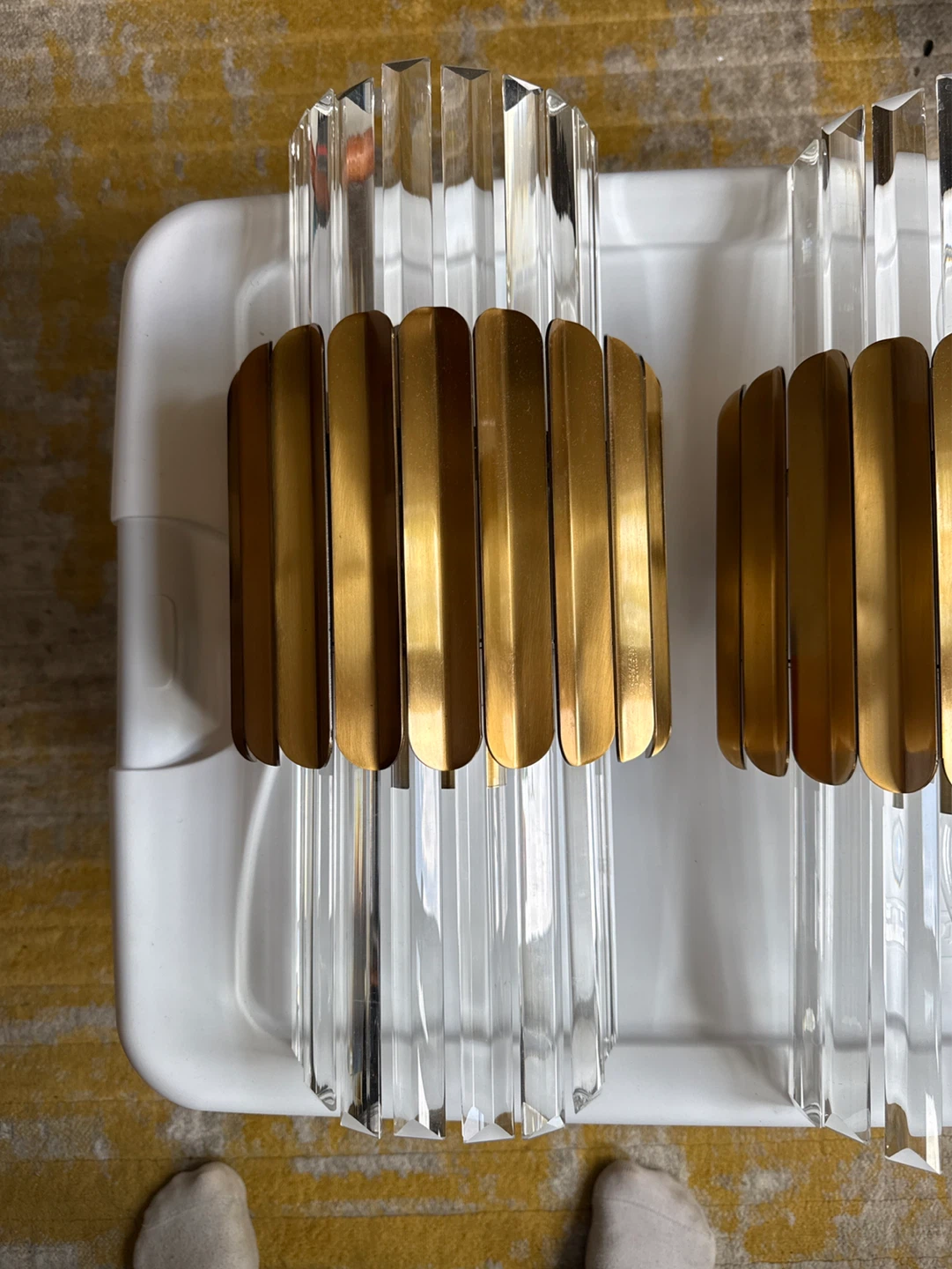 Crystal and Gold Wall Sconces (Set of 3) - photo 2