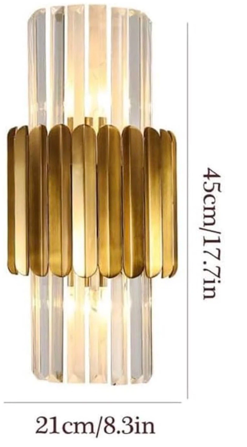 Crystal and Gold Wall Sconces (Set of 3) - photo 4