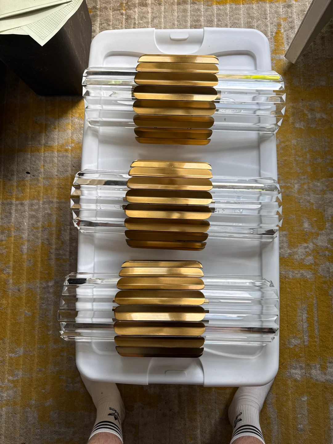 Crystal and Gold Wall Sconces (Set of 3) - photo 5