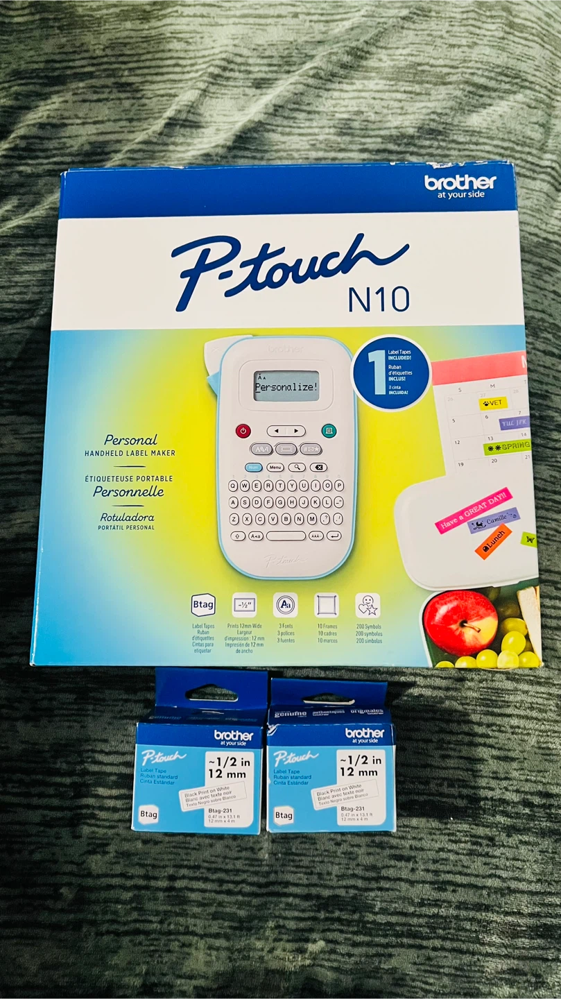 Brother P-touch PT-N10 Personal Handheld Label Maker Kit