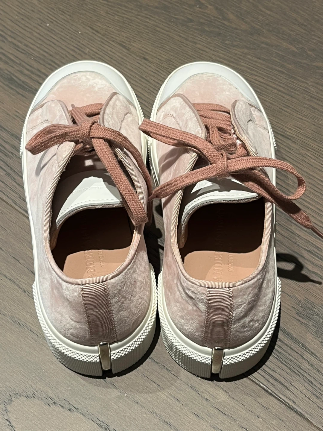 Alexander McQueen Pink Velvet Sneakers - photo 5