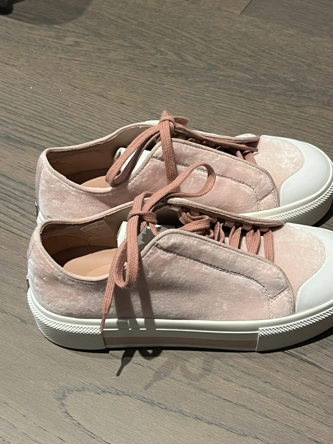 Alexander McQueen Pink Velvet Sneakers - photo 4