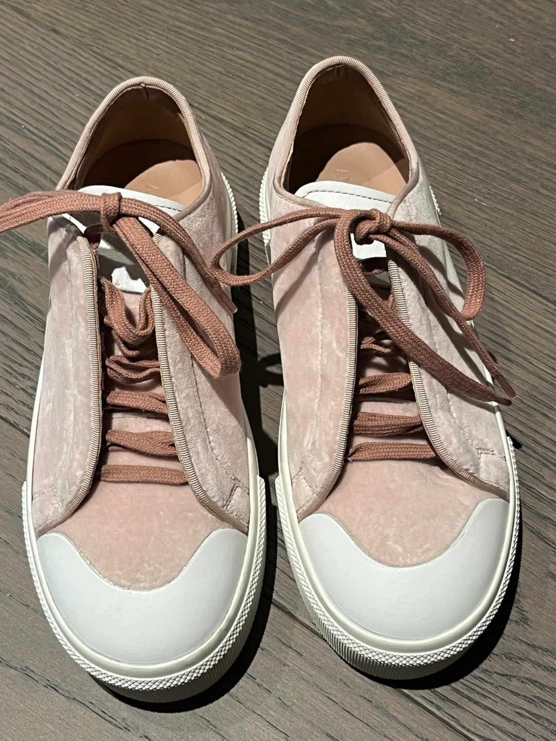 Alexander McQueen Pink Velvet Sneakers