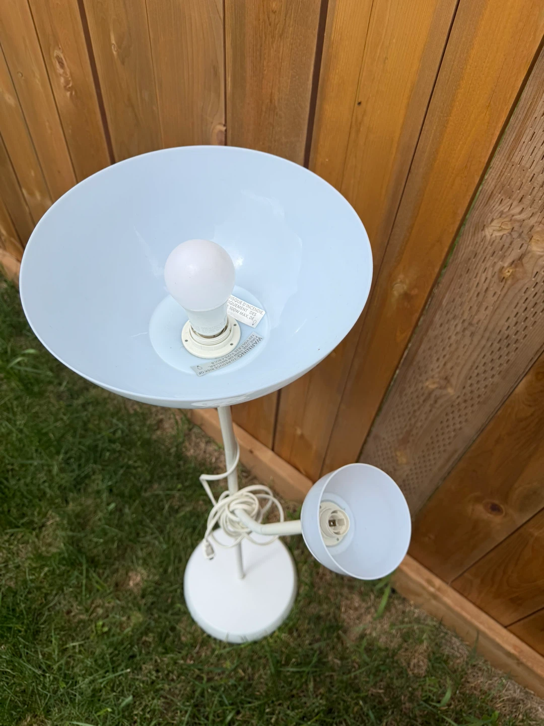White Floor Lamp with Adjustable Reading Light