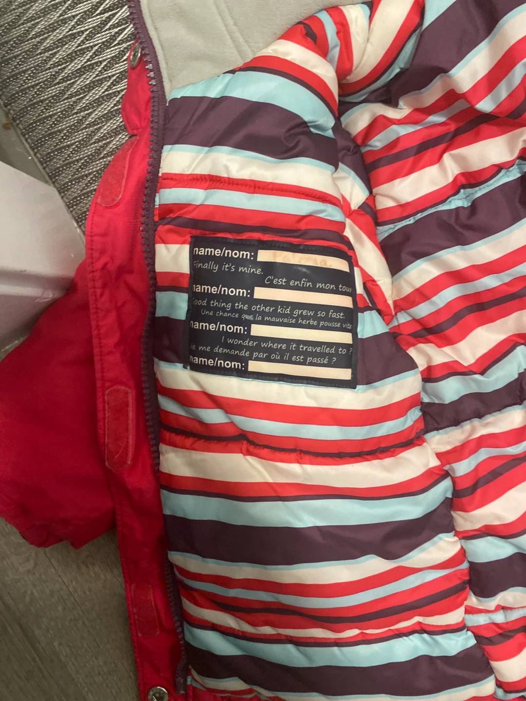 ⚽ MEC Red Winter Jacket with Striped Lining - photo 3