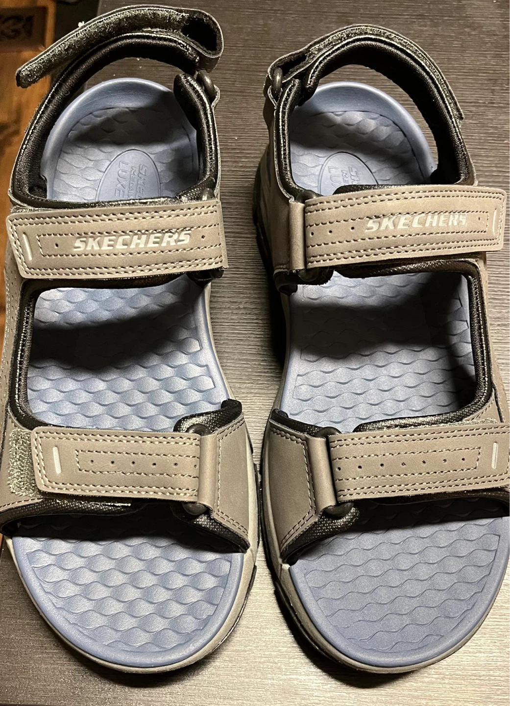 Skechers Men's Grey Sandals Size 8