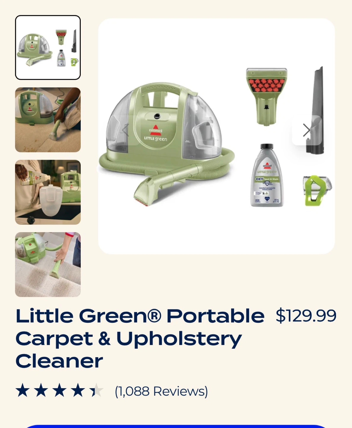 ⚽️ Bissell Little Green Portable Carpet & Upholstery Cleaner