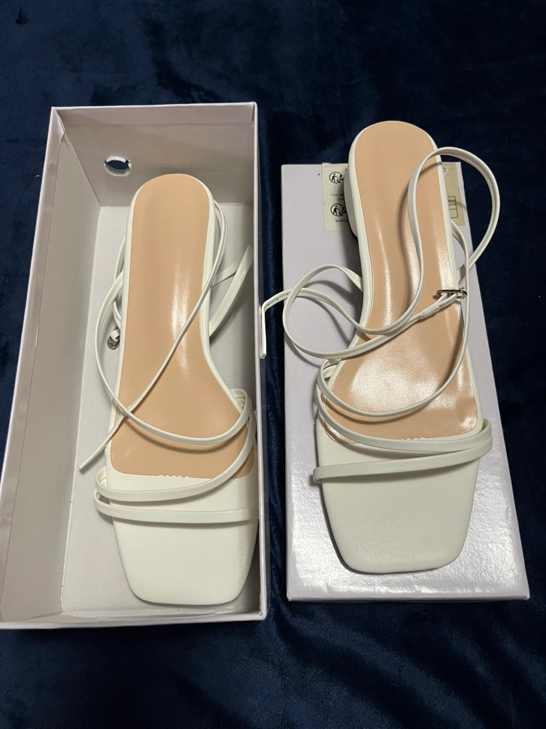 White Strappy Heeled Sandals