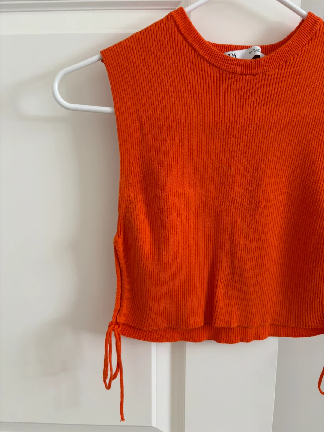 Zara Ribbed Knit Orange Tank Top - photo 2