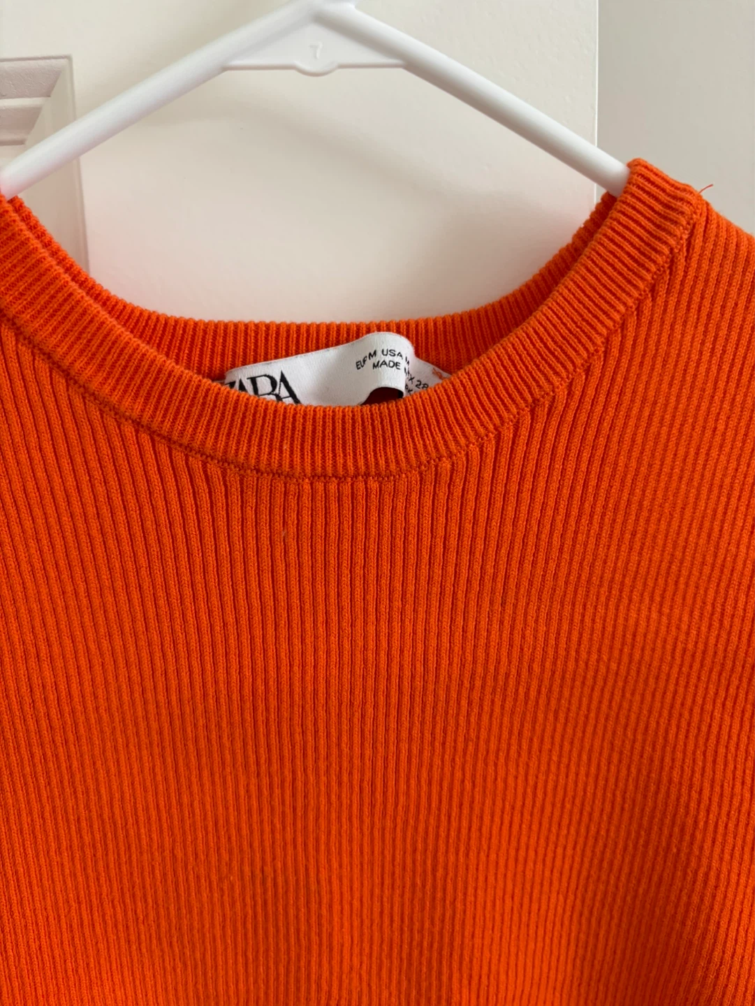 Zara Ribbed Knit Orange Tank Top - photo 3