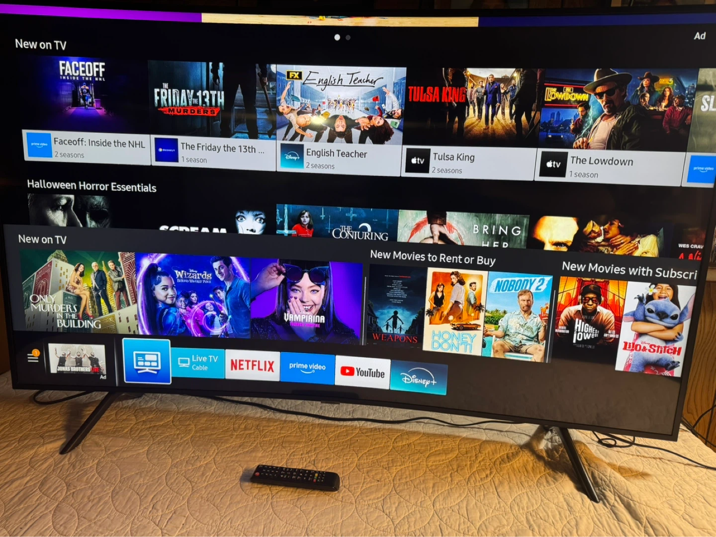 ⚽  65” Curved Samsung 4K Smart TV