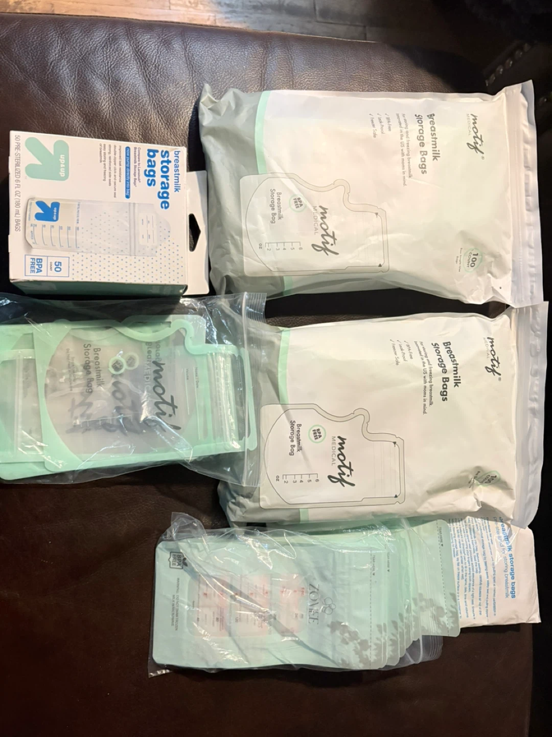 Breast milk storage bags