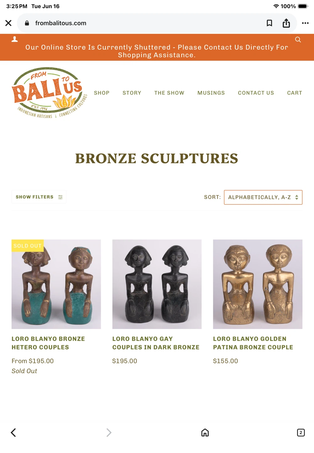 Bronze Loro Blanyo Couple Figurines - photo 4