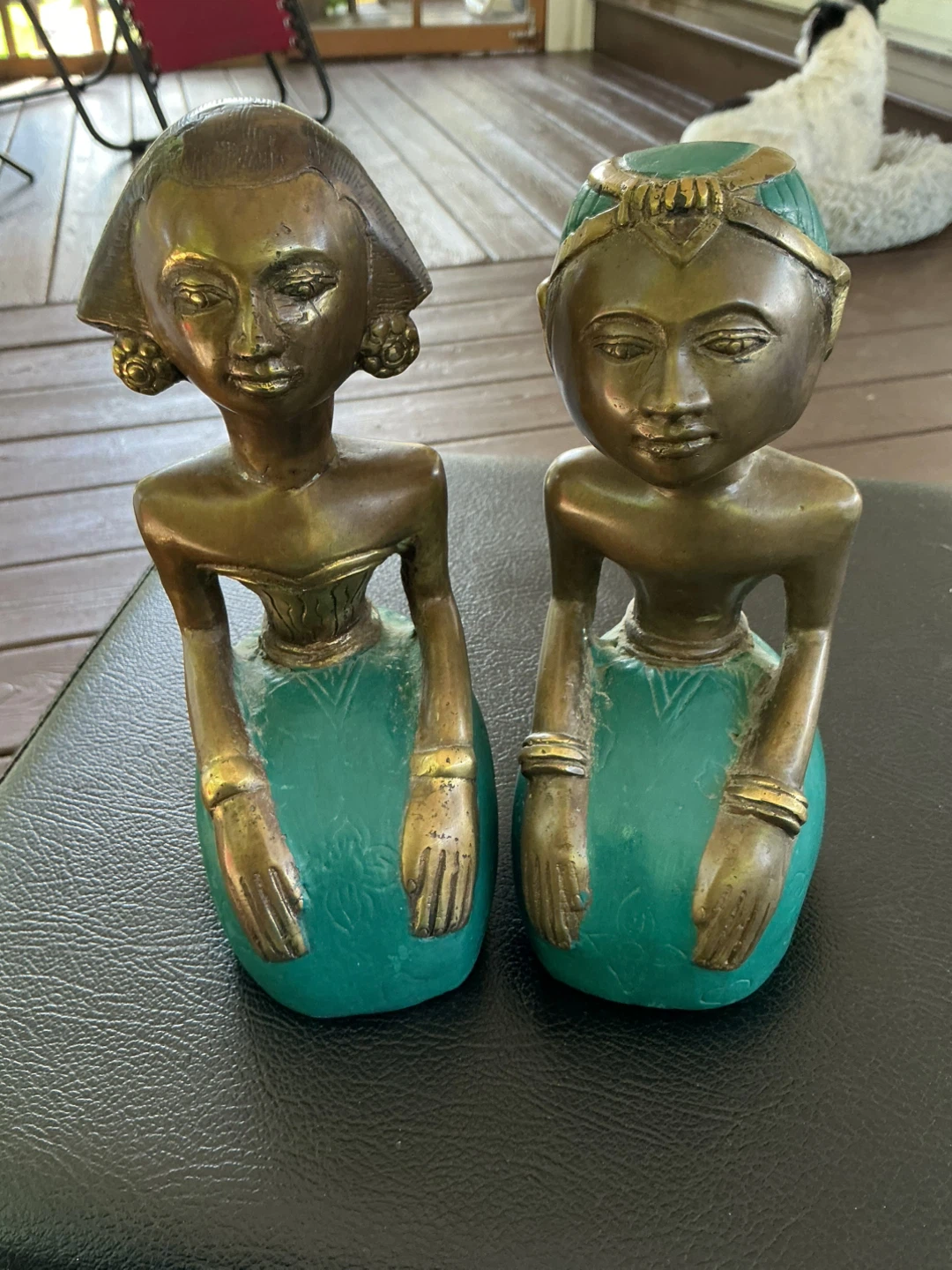 Bronze Loro Blanyo Couple Figurines