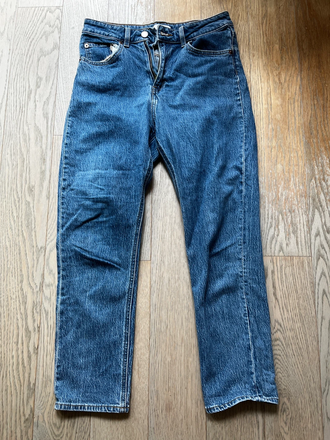 H&M Women's Blue Denim Jeans (size 8)⚽️ - photo 4
