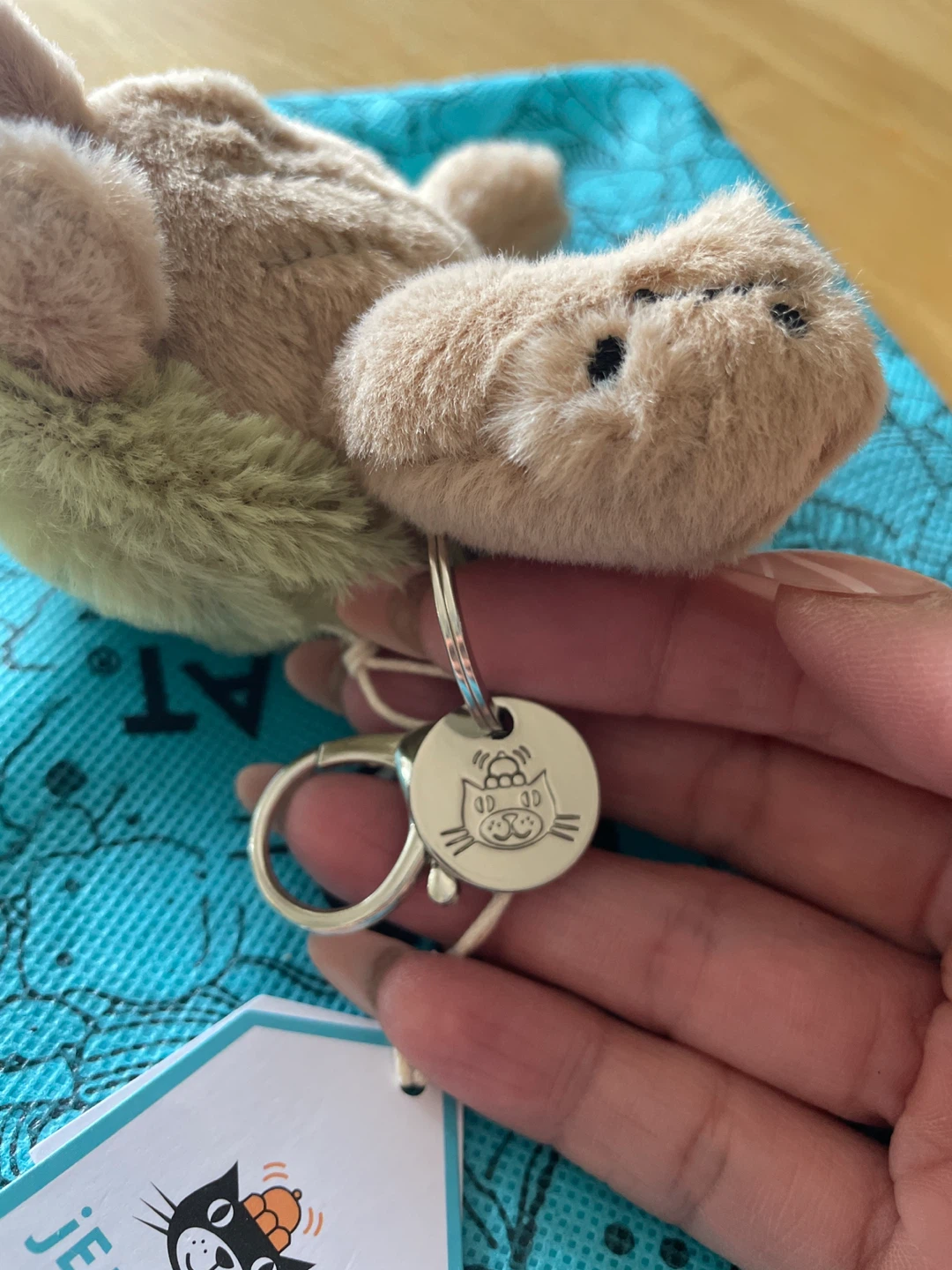 ⚽️ NWT Jellycat Timmy Turtle Bag Charm Keychain - photo 3