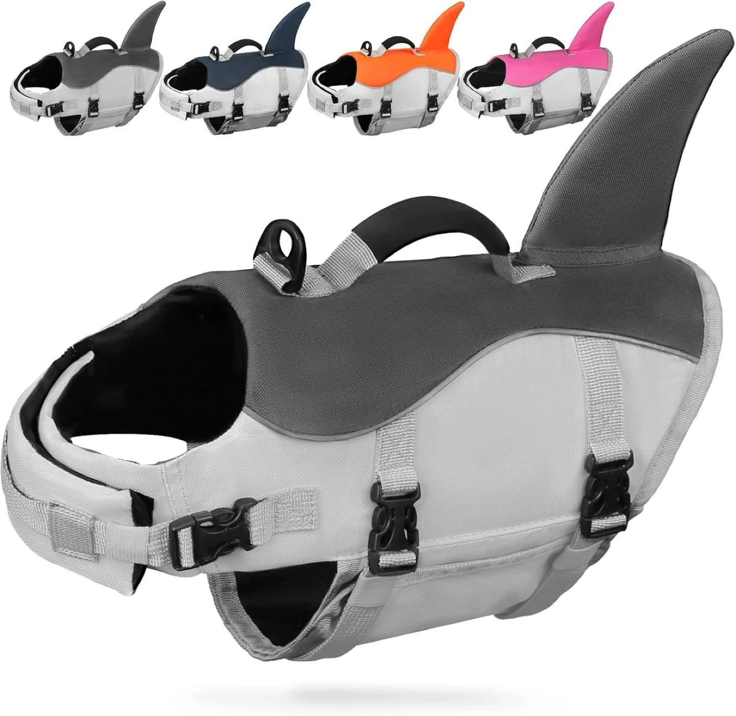AmzNova Dog Life Jacket - Grey - Size M