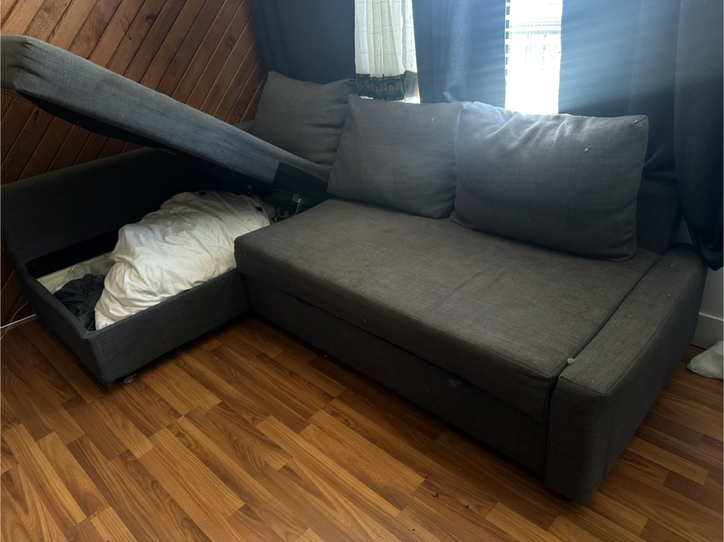 Grey Sectional Sofa with Storage