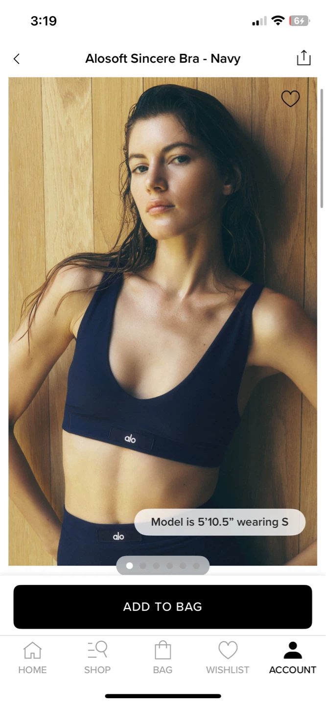 Alo navy top (new,m size)