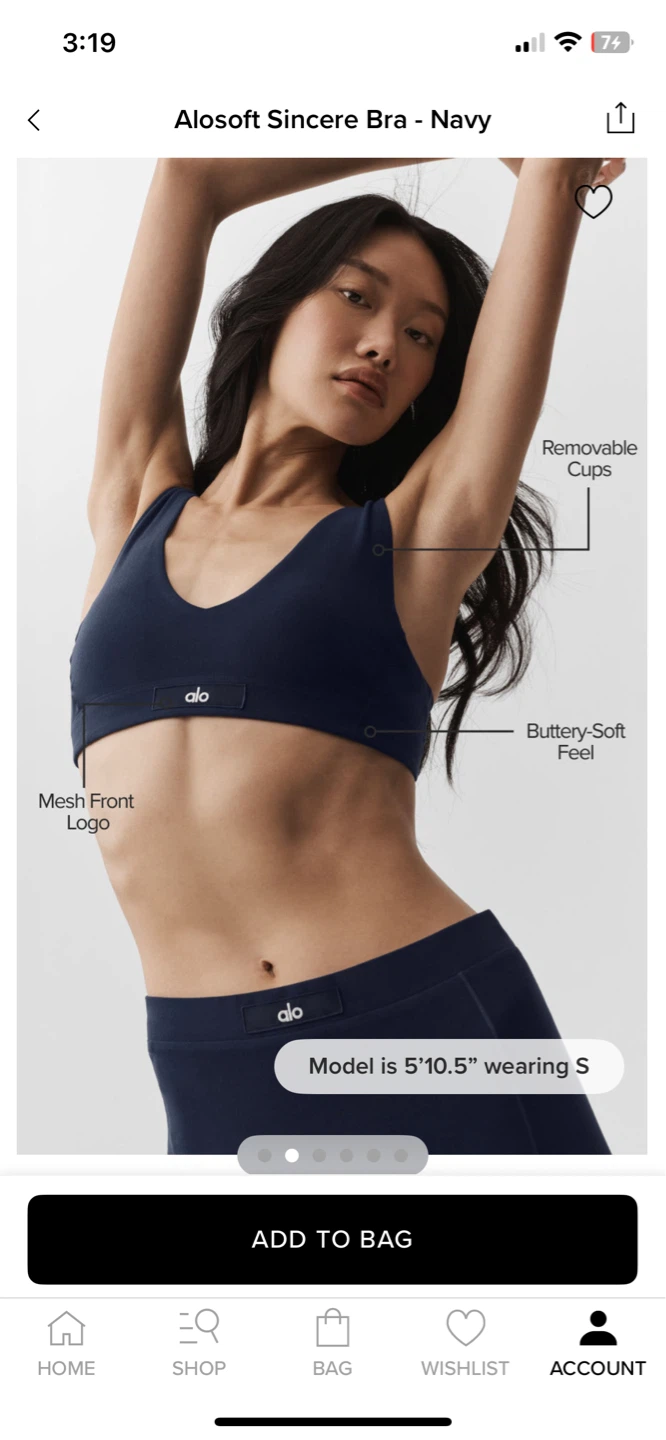 Alo navy top (new,m size) - photo 2