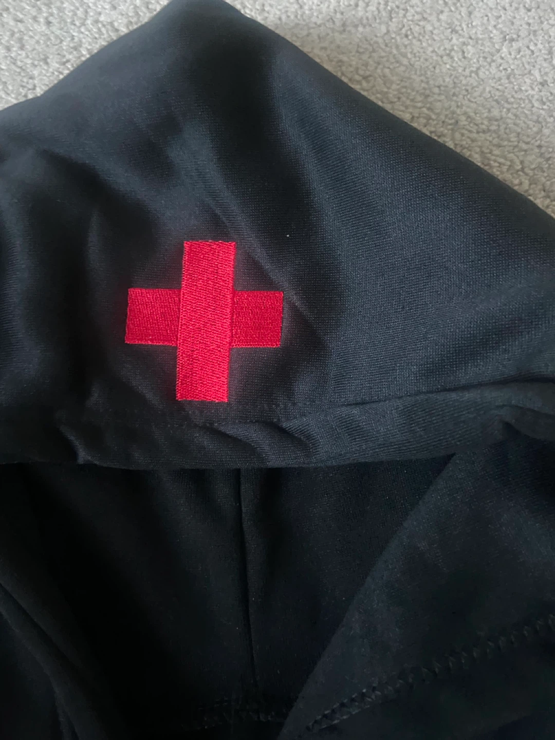 Black Hoodie Red Cross - photo 3
